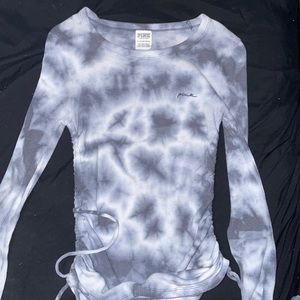 Grey and white long sleeve